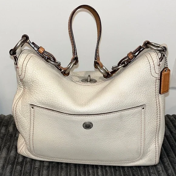 Authentic COACH chelsea bag in taupe - Picture 1 of 12